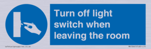 Turn off light switch when leaving the room